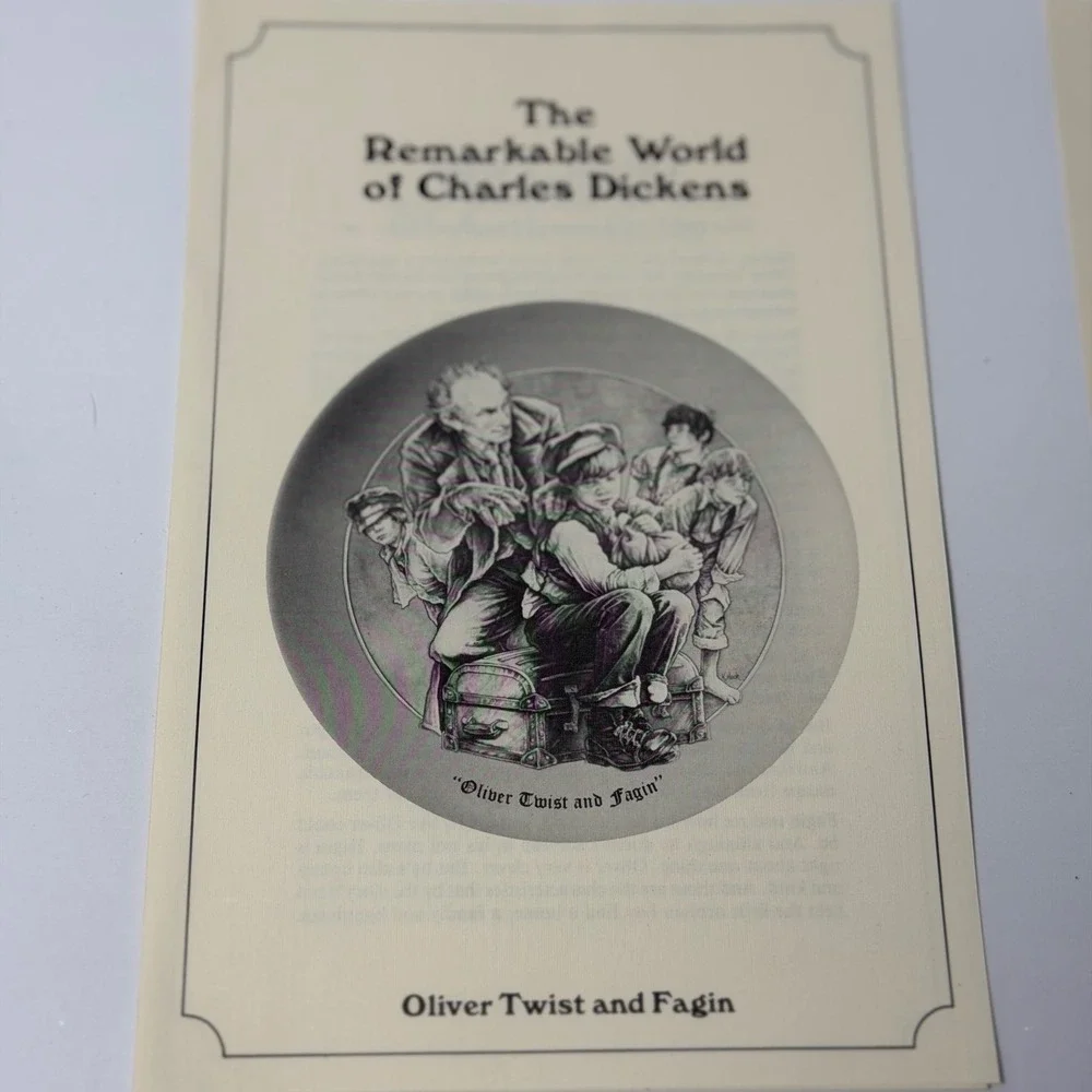 Wedgwood Oliver Twist and Fagin Collector Plate Konrad Hack Limited Edition COA